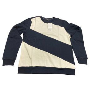 Oodji Ultra Men's Round Neck Sweatshirt with Contrast Details